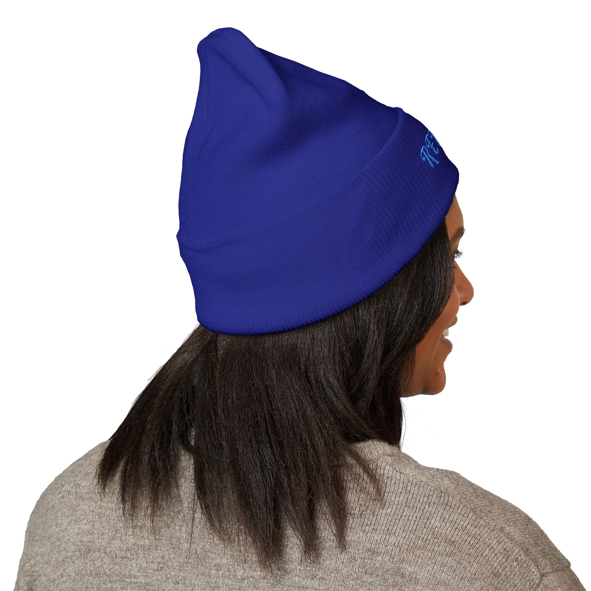 Redeem Embroidered Cuffed Beanie — Soft Winter Knit Hat