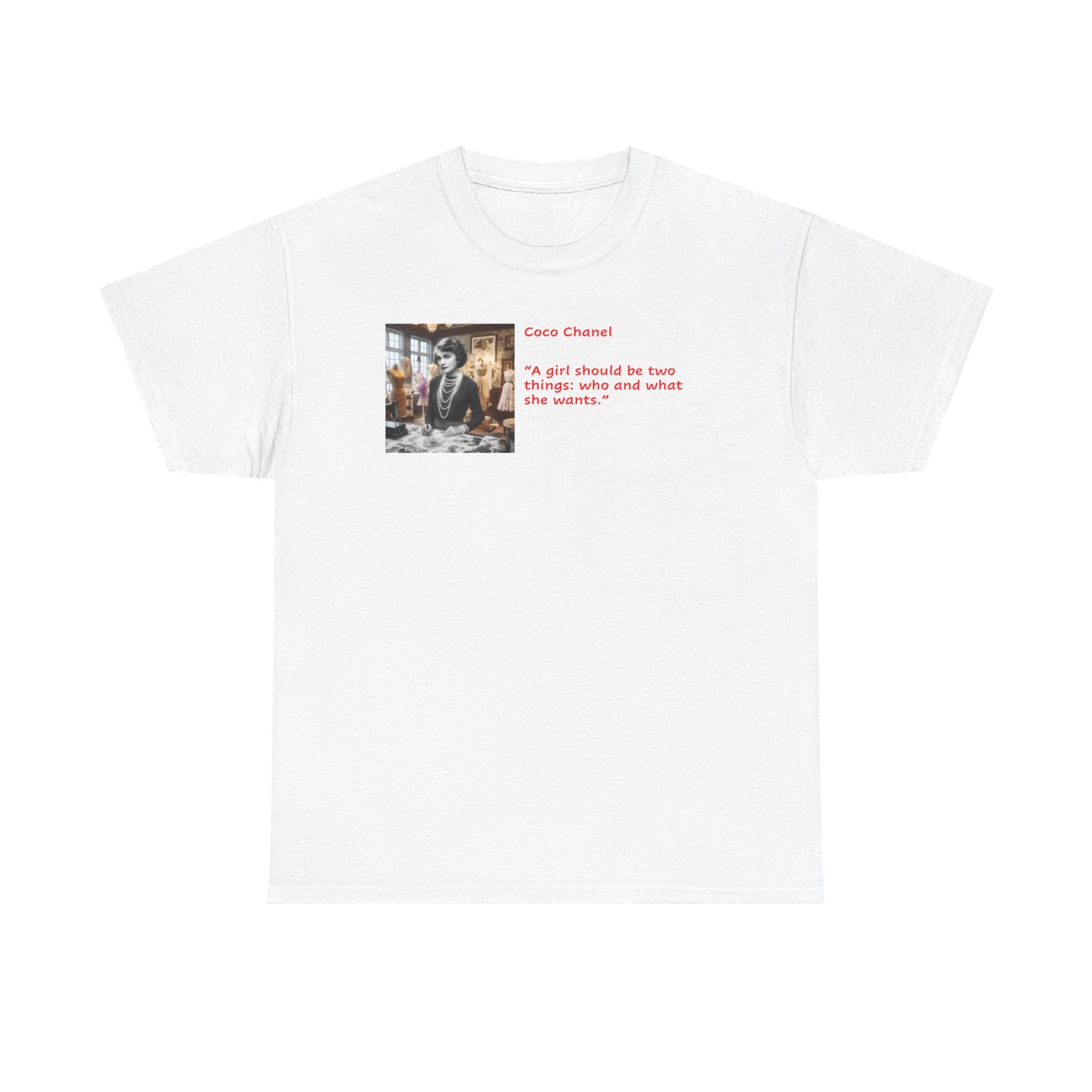 Chanel Quote Tee – 'A girl should be two things: classy and fabulous.' Graphic T-Shirt