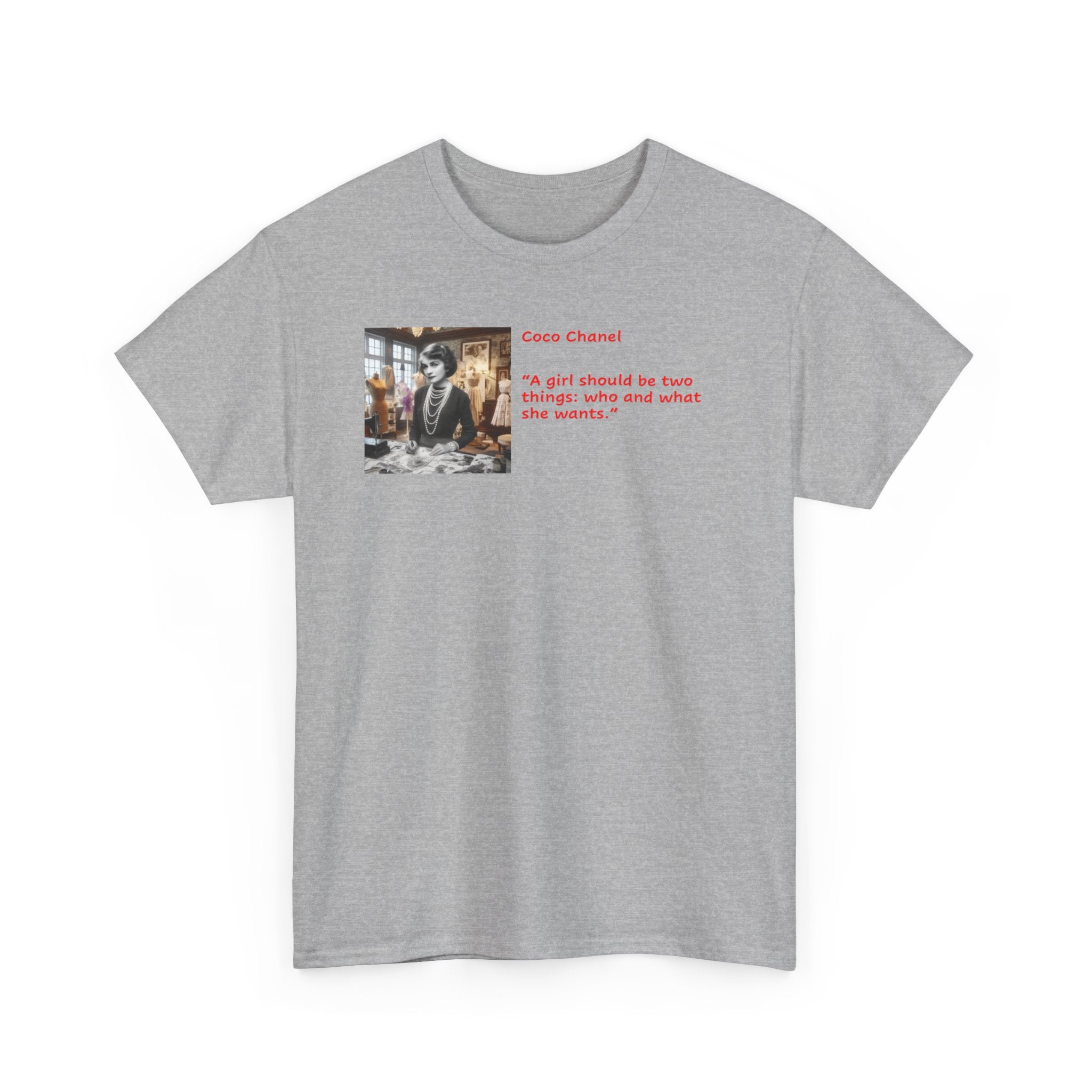 Chanel Quote Tee – 'A girl should be two things: classy and fabulous.' Graphic T-Shirt