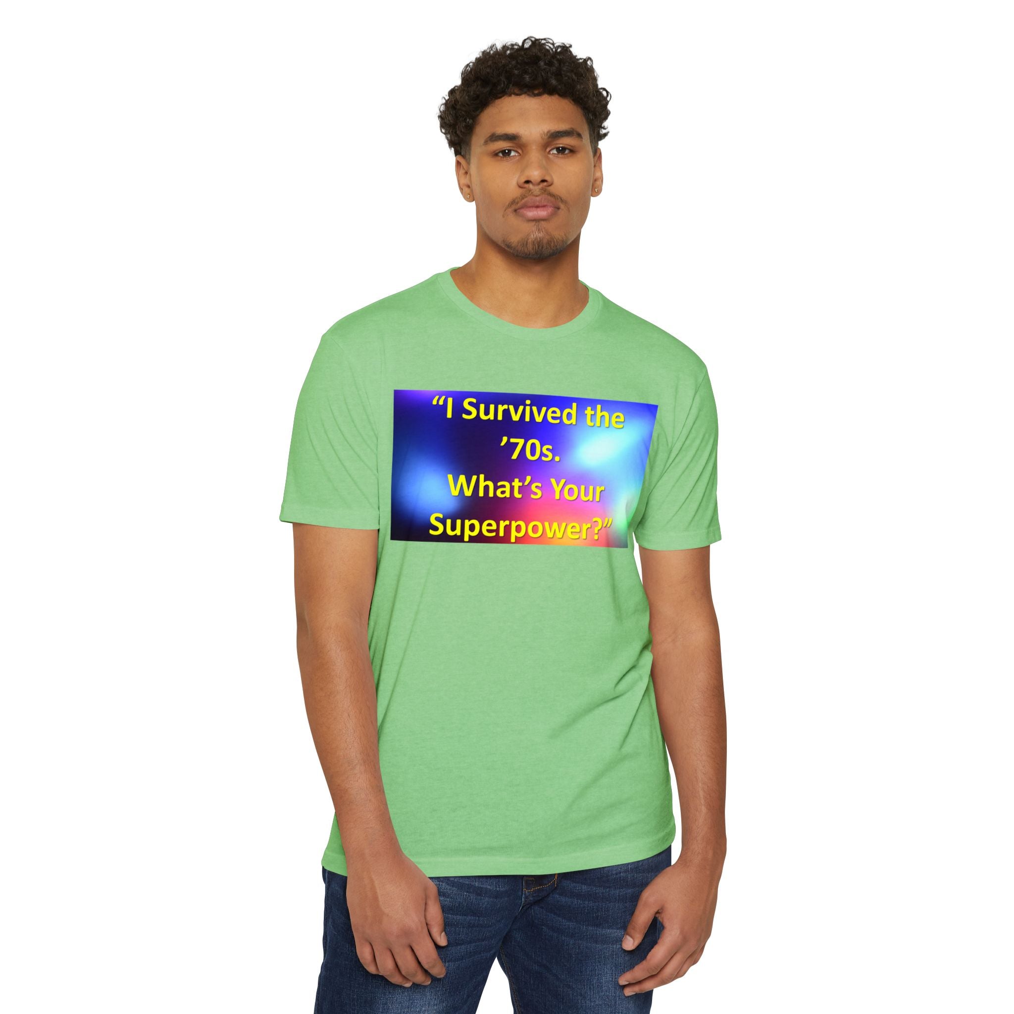 Unisex CVC Jersey T-shirt - survived the 70s