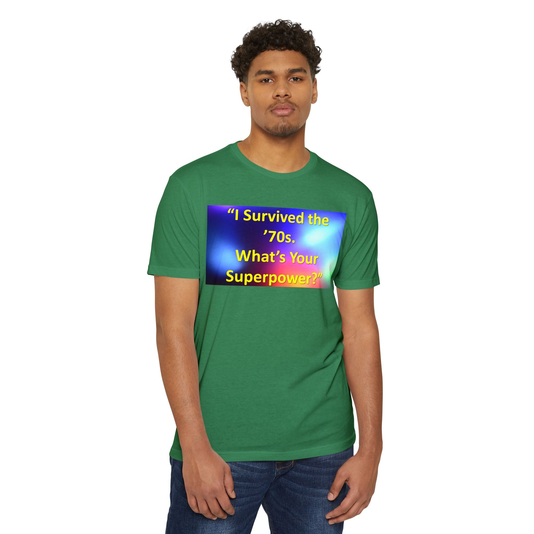 Unisex CVC Jersey T-shirt - survived the 70s