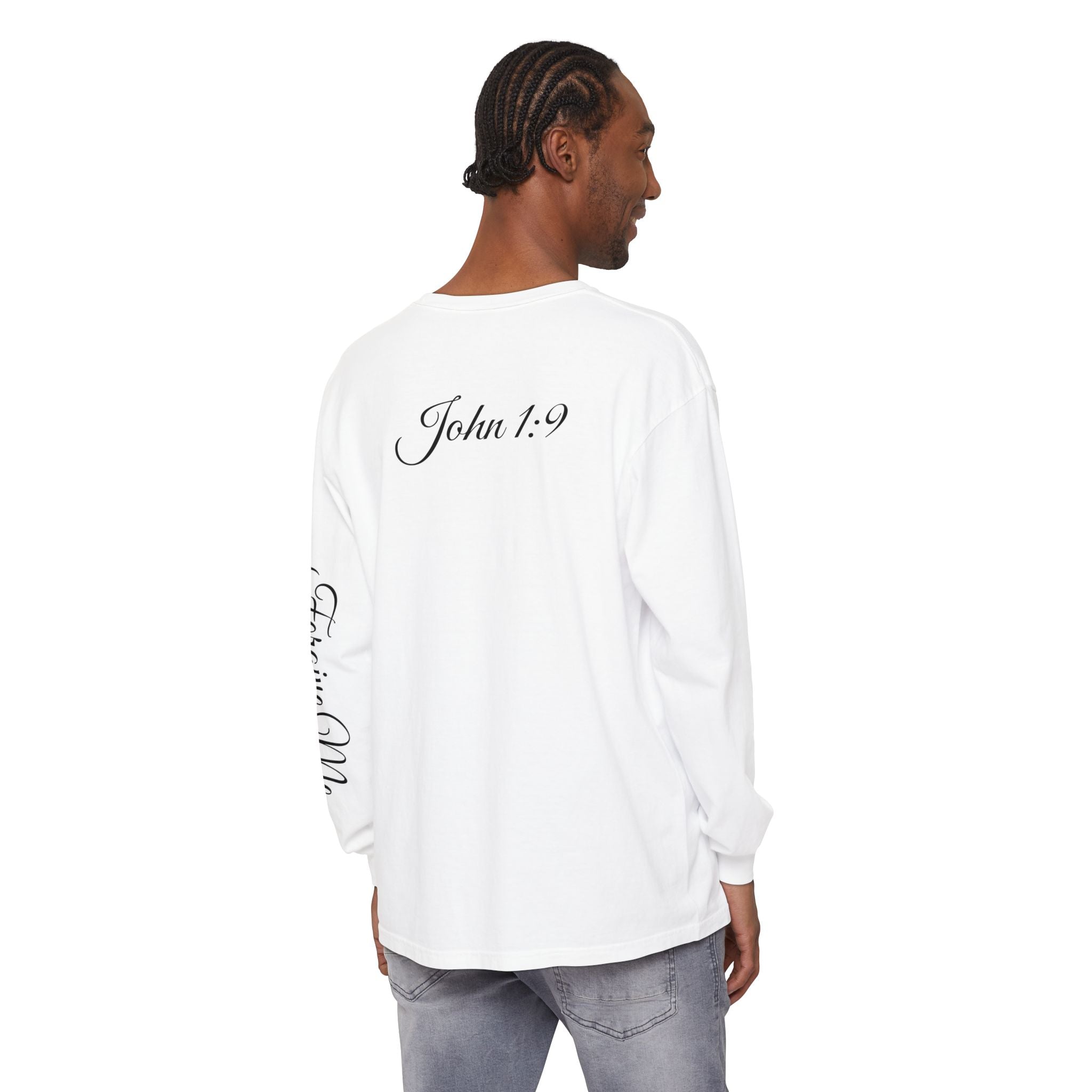 Forgive Long Sleeve Tee — John 1:9 Christian Inspirational Shirt