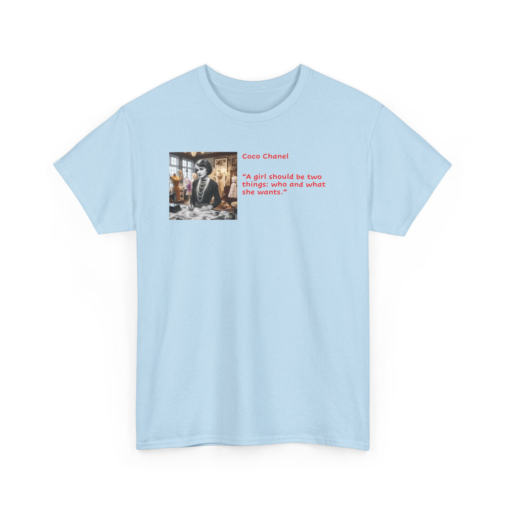 Chanel Quote Tee – 'A girl should be two things: classy and fabulous.' Graphic T-Shirt
