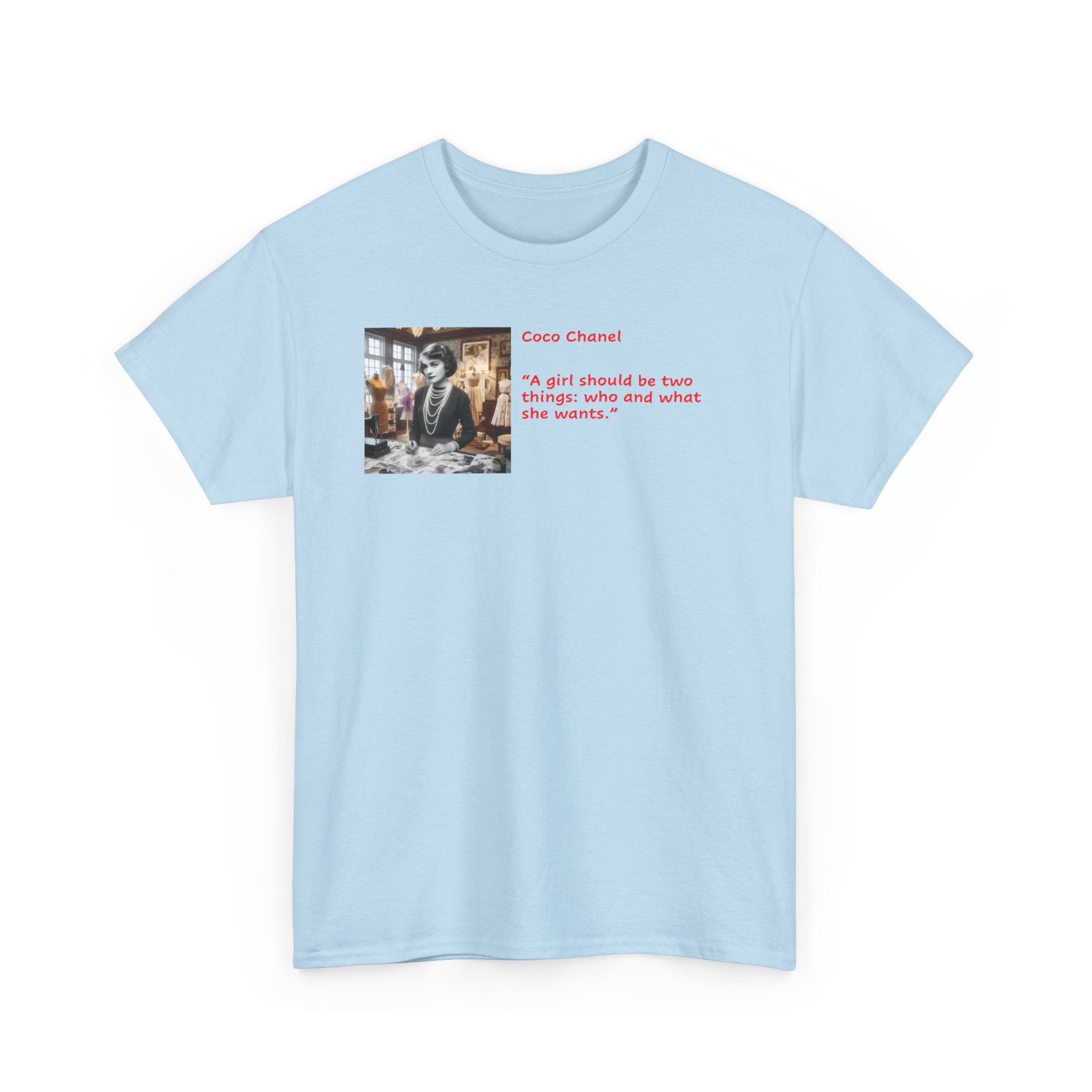 Chanel Quote Tee – 'A girl should be two things: classy and fabulous.' Graphic T-Shirt