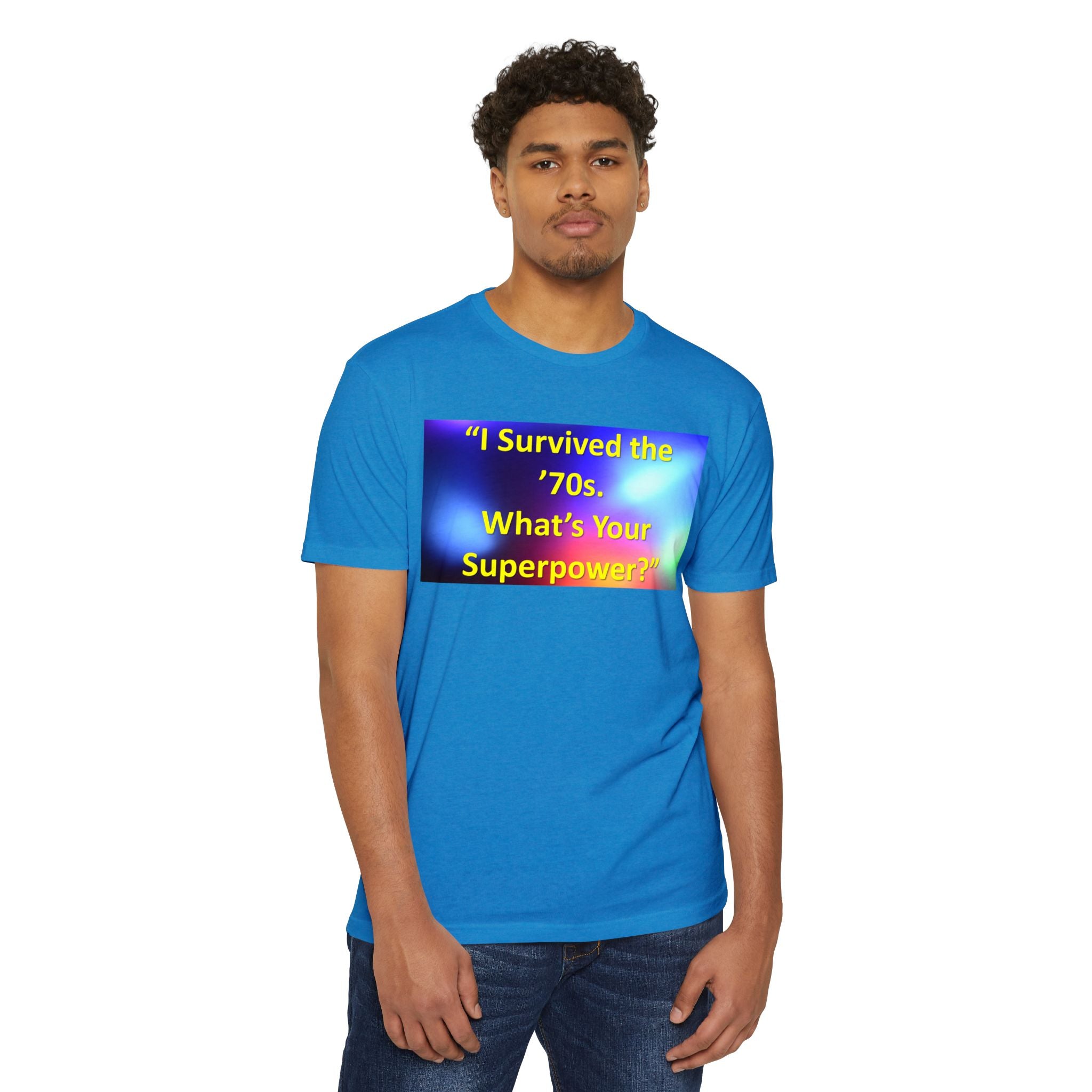 Unisex CVC Jersey T-shirt - survived the 70s