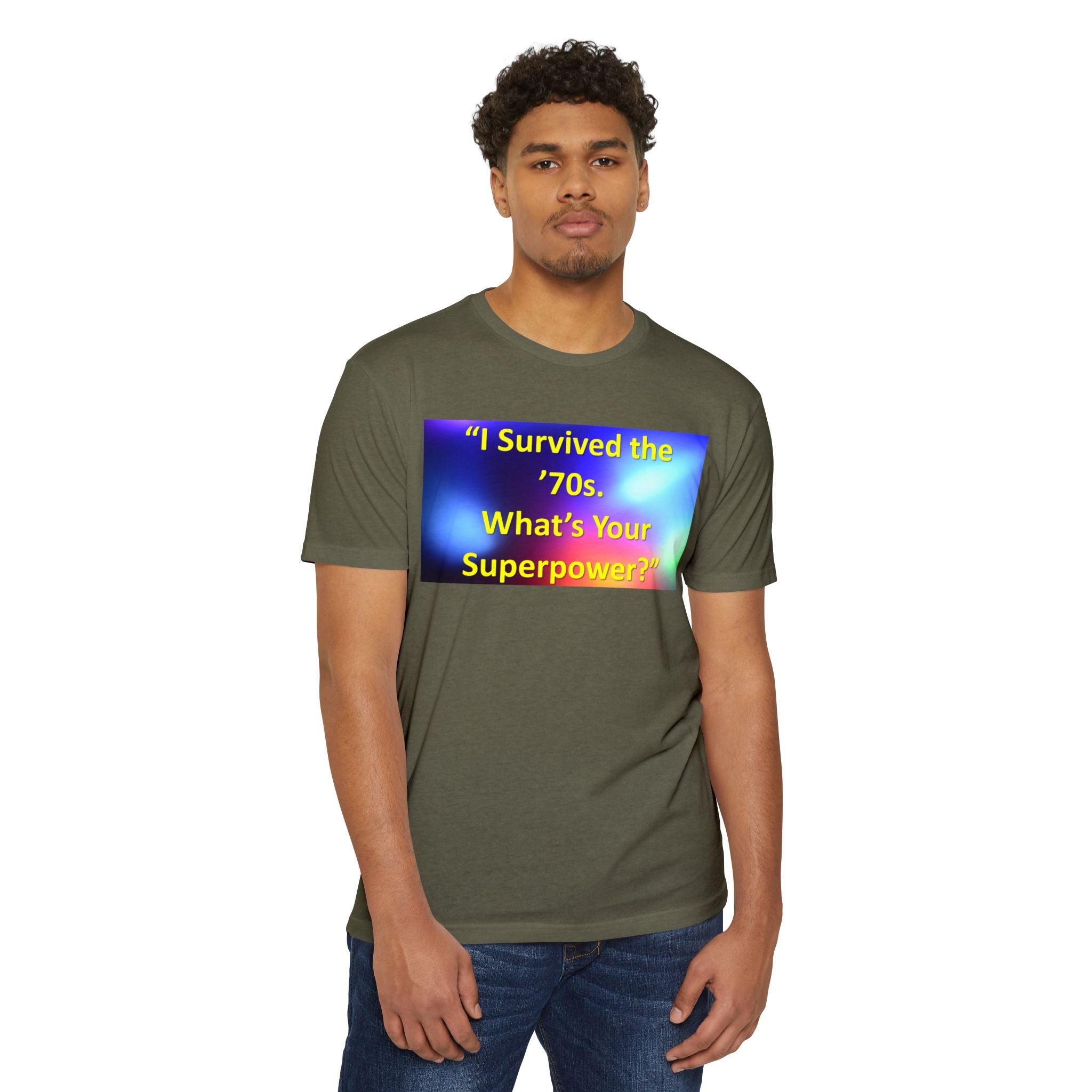 Unisex CVC Jersey T-shirt - survived the 70s