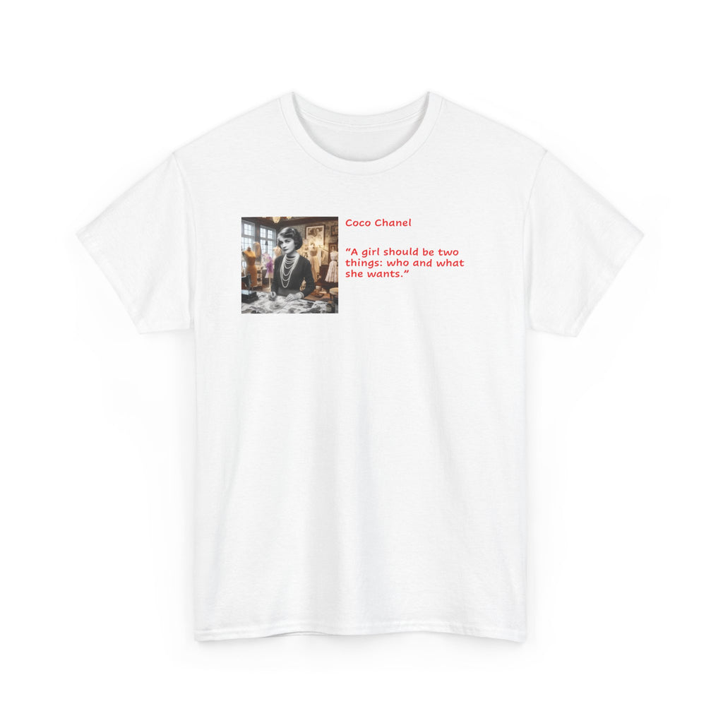 Chanel Quote Tee – 'A girl should be two things: classy and fabulous.' Graphic T-Shirt