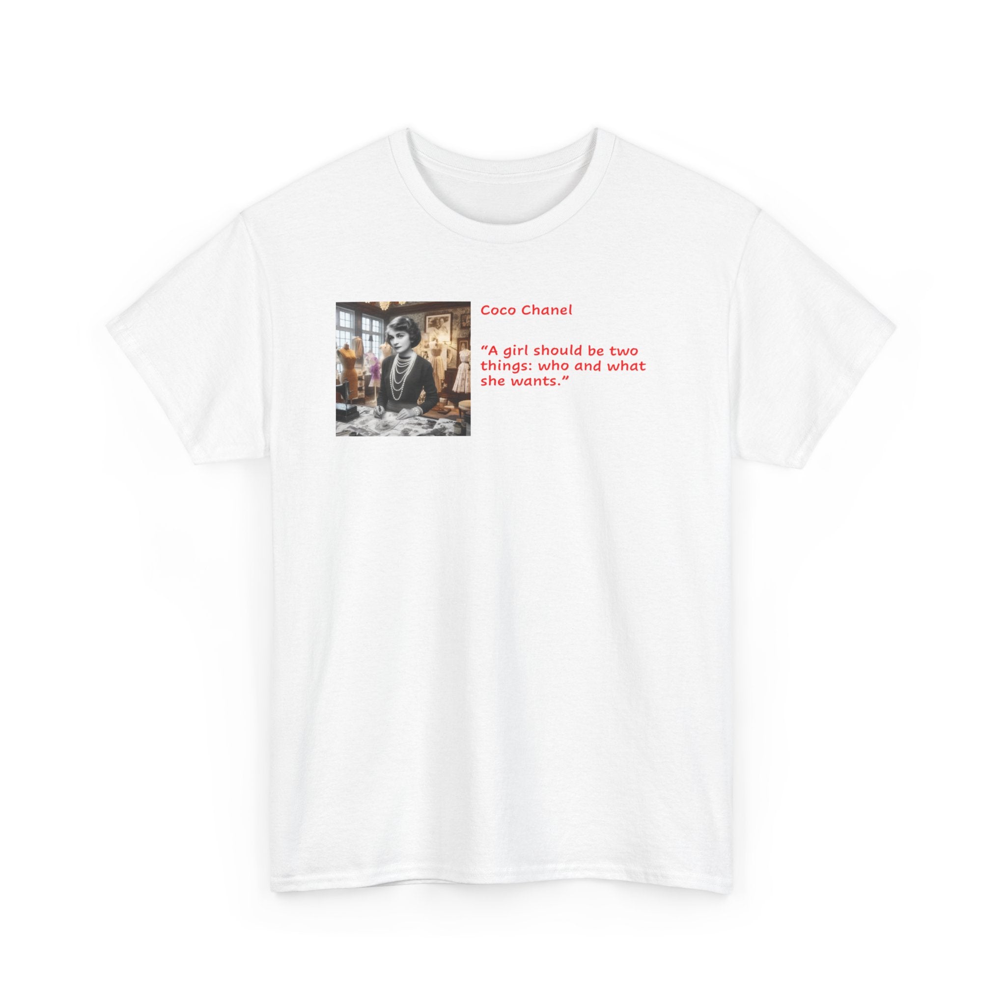 Chanel Quote Tee – 'A girl should be two things: classy and fabulous.' Graphic T-Shirt