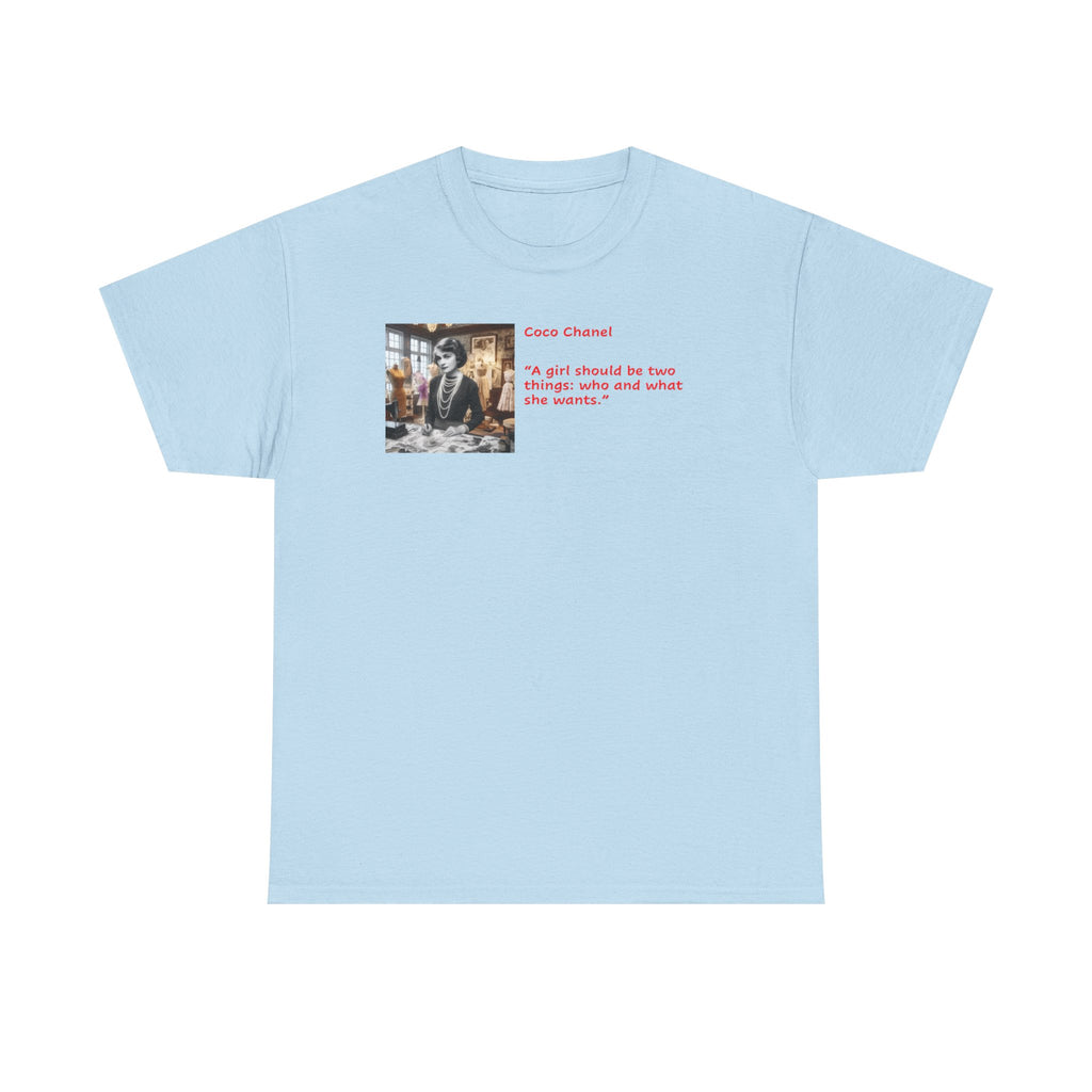 Chanel Quote Tee – 'A girl should be two things: classy and fabulous.' Graphic T-Shirt