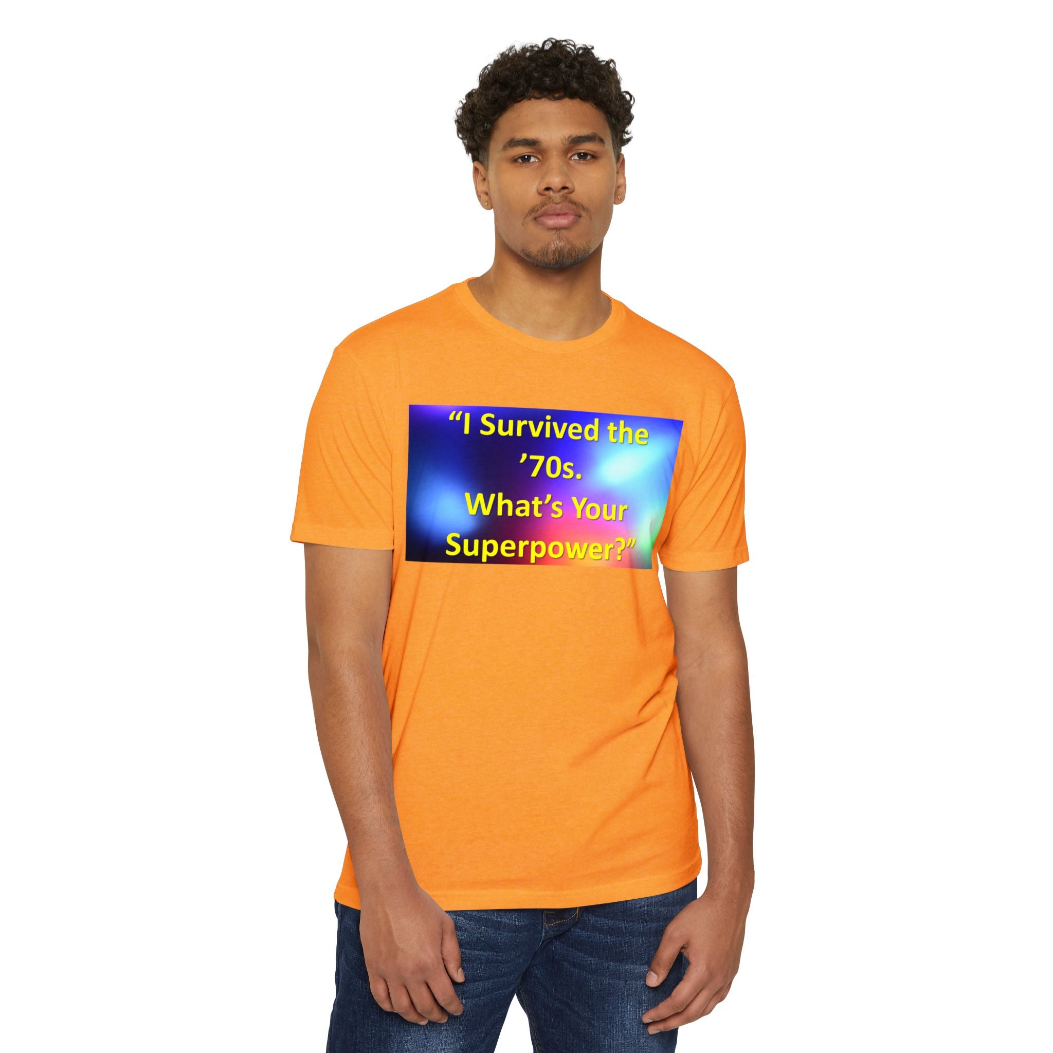 Unisex CVC Jersey T-shirt - survived the 70s