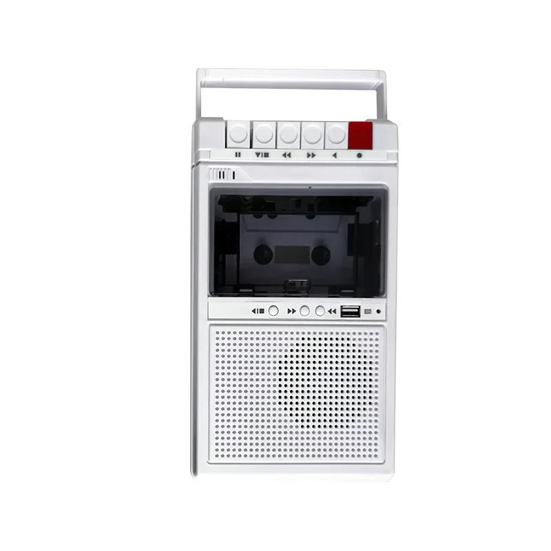 Portable Cassette Tape Recorder Cassette Tape Deck with Built-in Bluetooth Speakers Multi-function Audio to Cassette Conversion