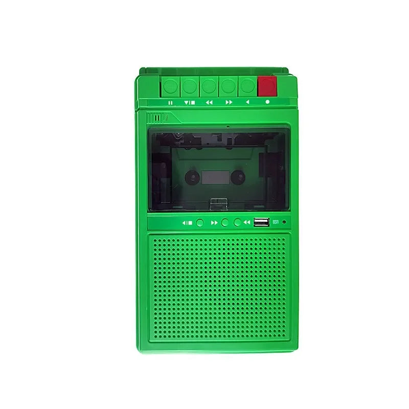 Portable Cassette Tape Recorder Cassette Tape Deck with Built-in Bluetooth Speakers Multi-function Audio to Cassette Conversion