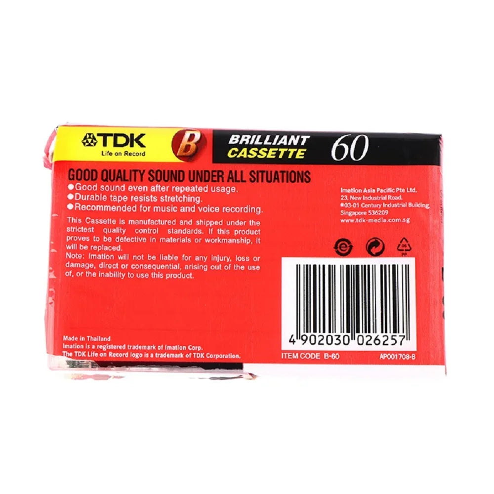 5PCS High Qulity Standard Cassette Blank Tape Player Empty 60 Minutes Magnetic Audio Tape Recording For Speech Music Recording