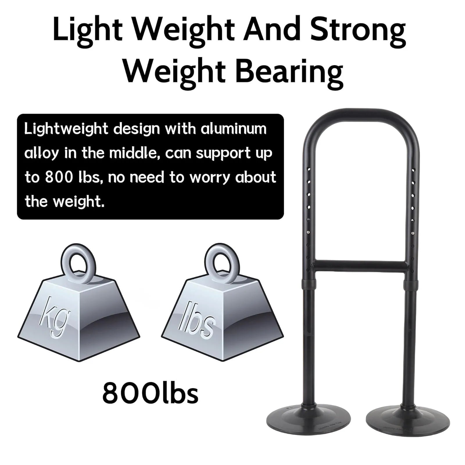 Dual Base Standing Up Assistance Mobility Tool Standing Aid Device 8 Adjustable Height Help Get Up From Floor Mobility Aid Tool